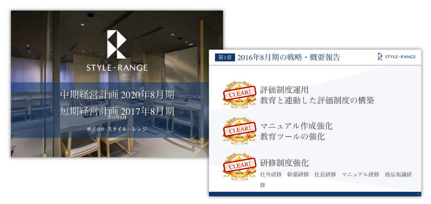 株式会社STYLE-RANGE様 中期経営計画書